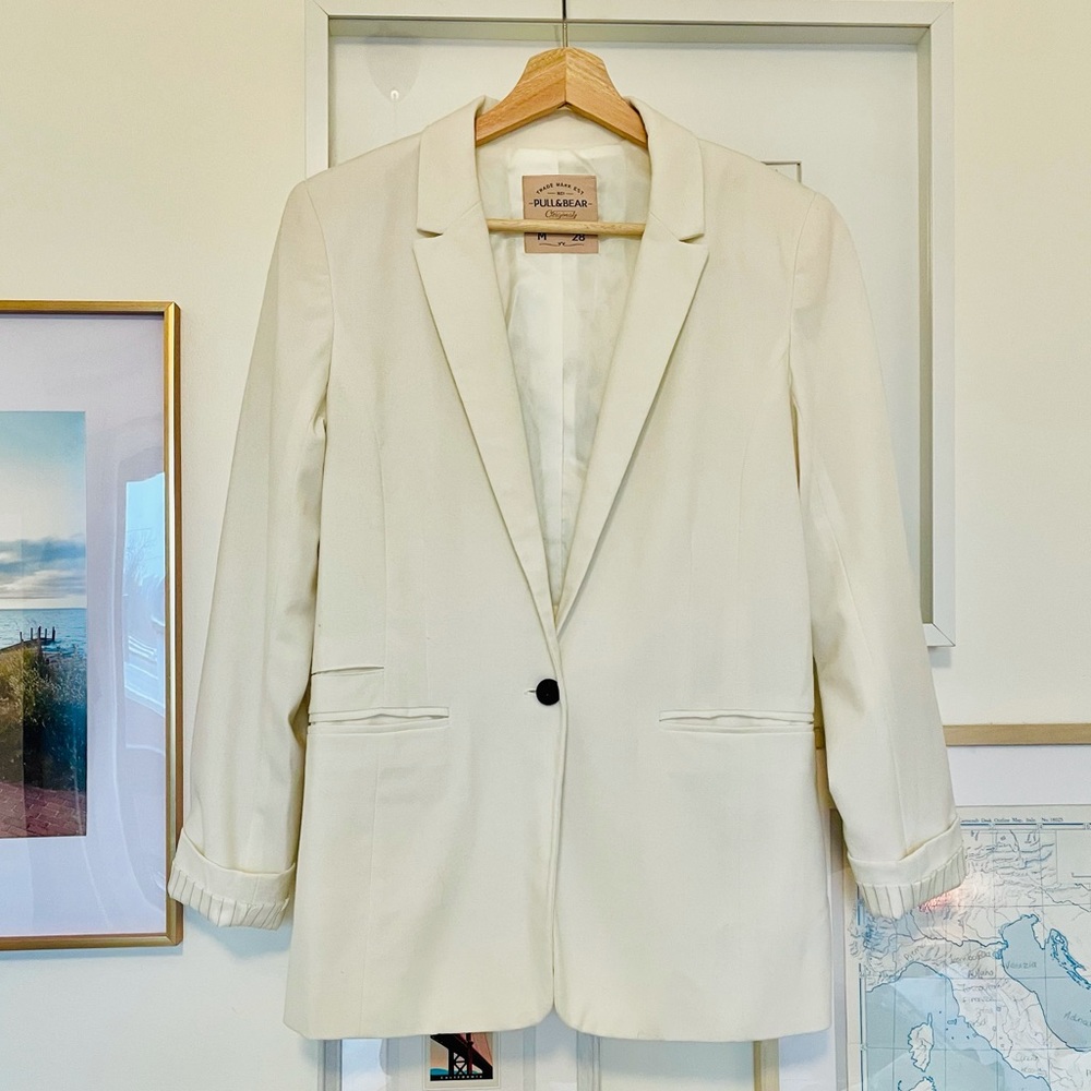Pull&Bear White/cream lined blazer